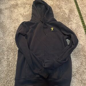 The North Face Black Hoodie with Yellow Logo
